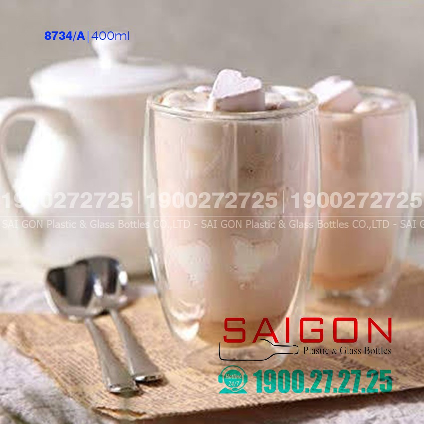 Ly 2 lớp Thủy Tinh Wilmax England Thermo Tumber Glass 400ml | Thủy Tinh Chiu Nhiệt Cao Cấp