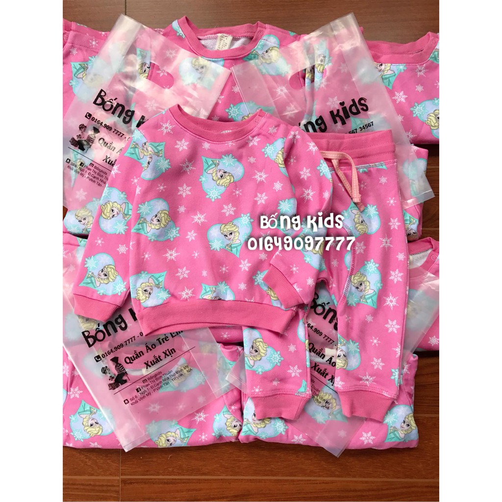 Bộ Nỉ Bé Gái Elisa Hồng