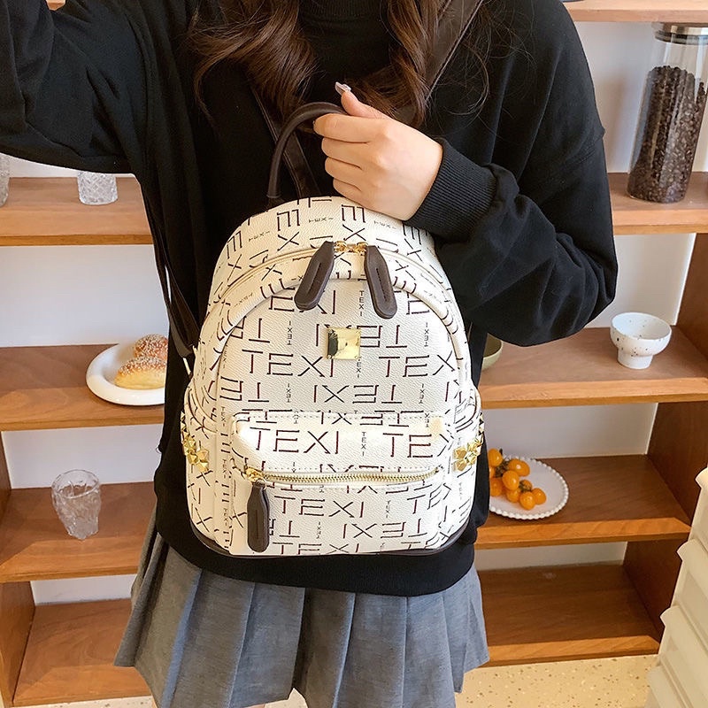 Balo mini Nữ Thời Trang Cao Cấp VINTAGE Đi Học Giá Rẻ Balo da pu hoạ tiết phong cách hàn quốc