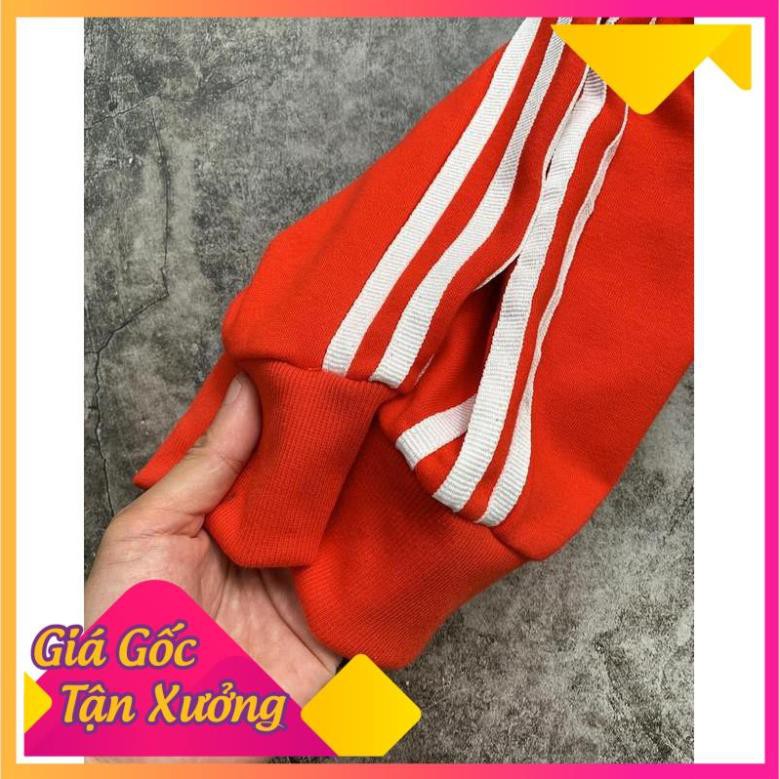 [SIÊU KHỦNG] ⚡️FREE SHIP⚡️ Quần nỉ Adidas Cuffed Track Pants màu đỏ sọc trắng XUẤT DƯ FULL TEM TAG 2021