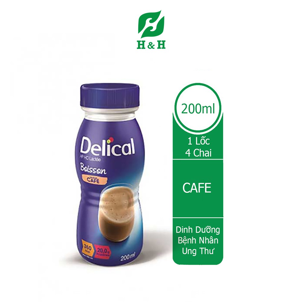 [GIẢM 20%] Sữa DELICAL dinh dưỡng cho bệnh nhân ung thư, suy dinh dưỡng (4 chai x 200ml)