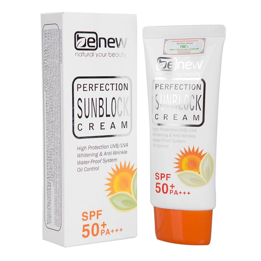 Kem chống nắng làm trắng da Benew Perfection Sunblock Cream 50ml