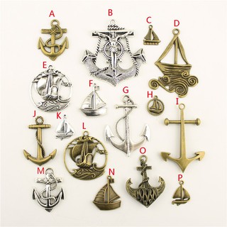 Thuyền buồm neo quyến rũ cho phụ kiện làm đồ trang sức Diy Craft lmy000