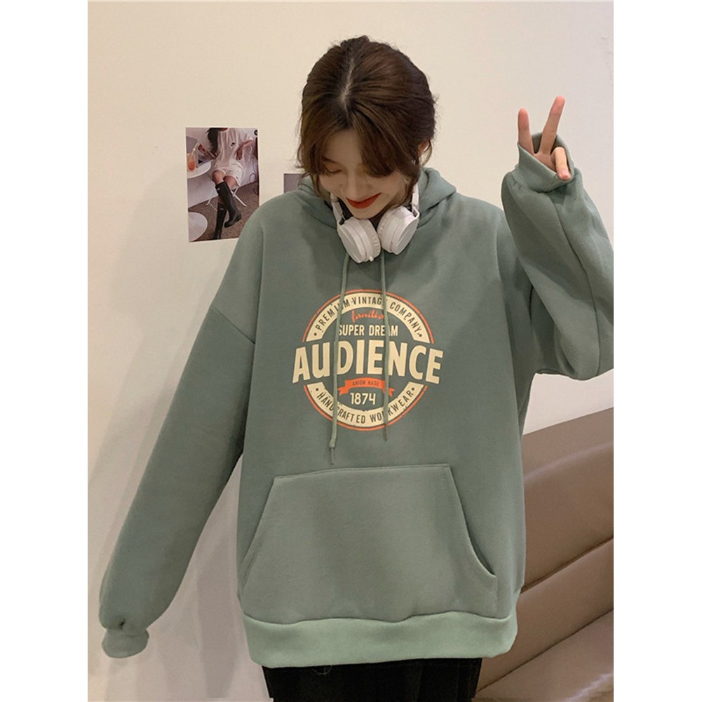 Áo nỉ Hoodie AUDIENCE có mũ dáng Unisex phong cách Ulzzang