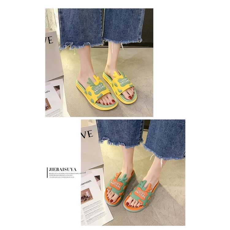 Dép Đi Trong Nhà Đế Dày Họa Tiết Hoạt Hình ISS720 Thời Trang Mùa Hè Cho Nữ
