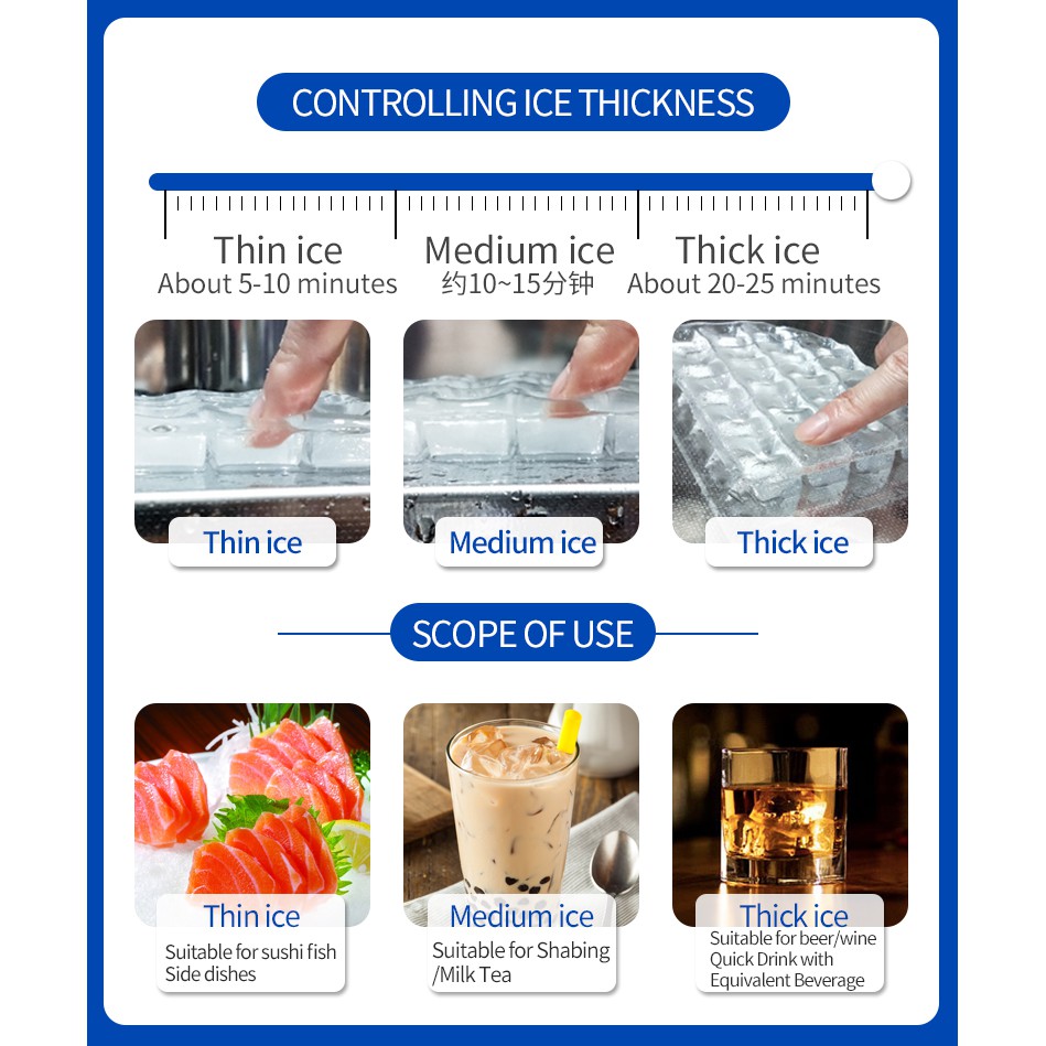 Máy làm đá viên công nghiệp 250kg/24h thương hiệu Luxem -công suất 1050w hàng cao cấp-bảo hành 1 năm