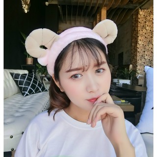 Băng đô sừng cừu bờm tóc cài đầu xinh xắn cho bạn gái