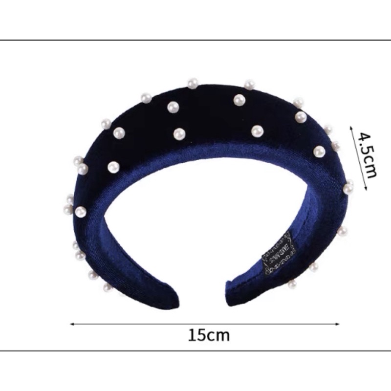 Cài tóc đính hạt bẹt màu trơn - Mấn tóc phụ kiện mặc áo dài - Maben