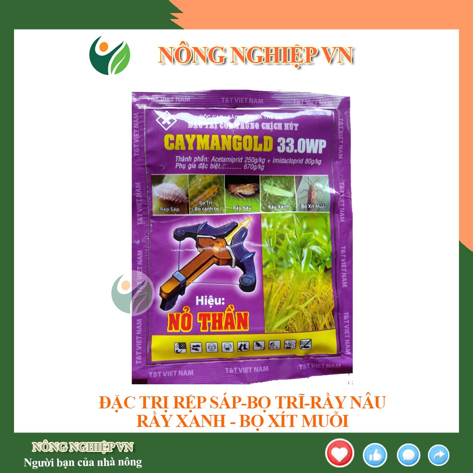 Sản phẩm cho rệp - bọ trĩ - rầy nâu - rầy xanh - bị xít muỗi Nỏ Thần gói 10g