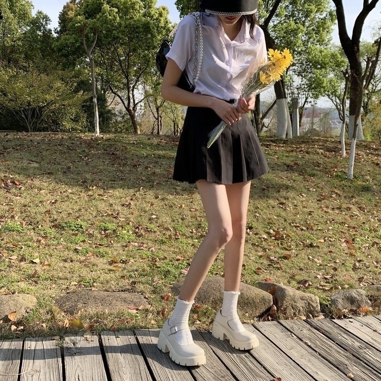 giày Oxford cao gót mũi vuông thời trang hàn quốc 5692 | BigBuy360 - bigbuy360.vn