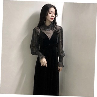 Váy nhung mềm phối ren ulzzang (kèm Feedback)