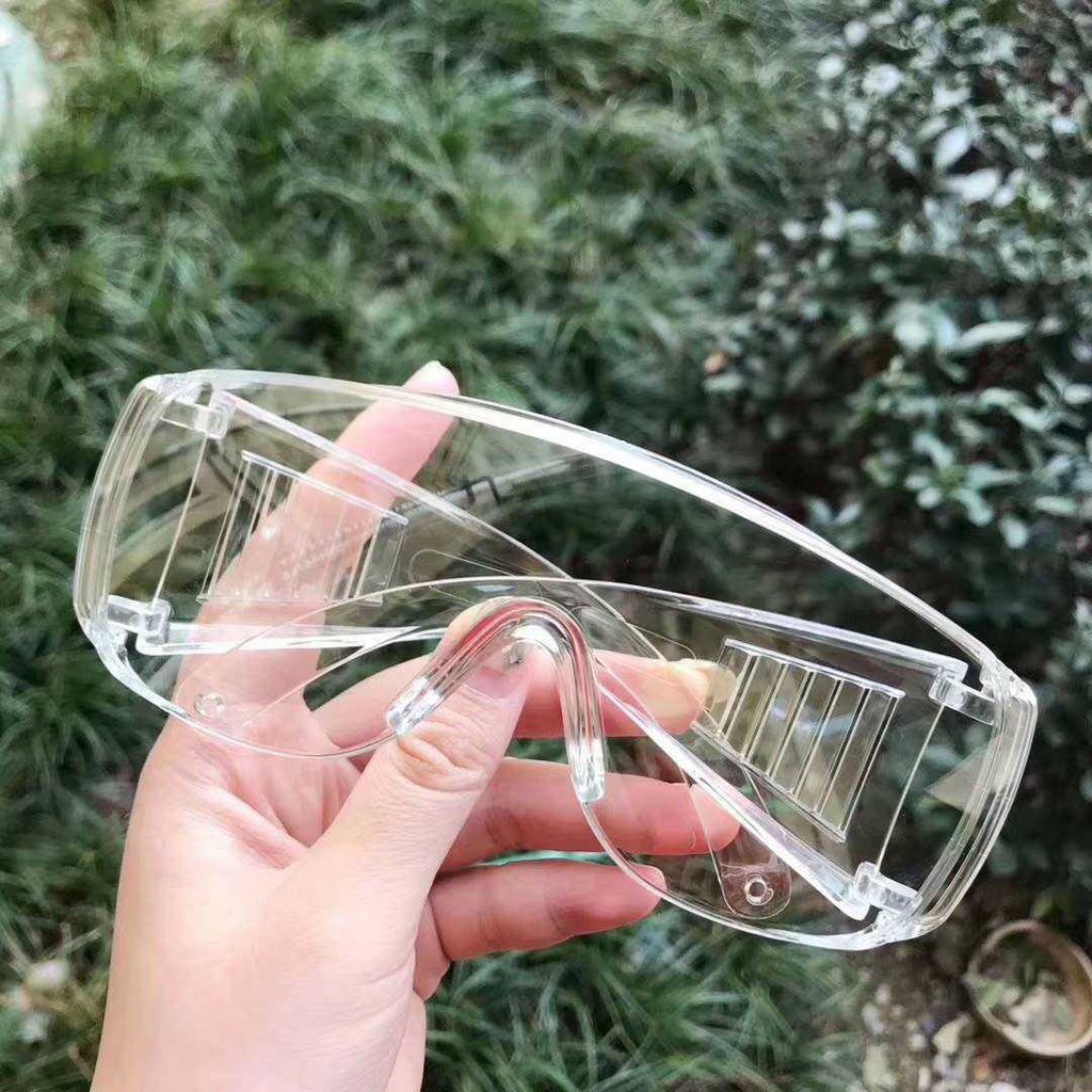 Kính bảo hộ trong suốt bảo vệ mắt ngăn chặn giọt bắn, che chắn gió bụi chống tia UV