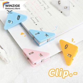 Winzige ghim kẹp giấy cute kẹp bướm màu học sinh Kẹp giấy hình tam giác bằng nhựa trong suốt thiết kế văn phòng phẩm đồ dùng học tập dễ thương giá rẻ