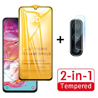 9D Tempered Glass + Lens Screen Protector For Samsung Galaxy A10 A20 A30 A50 A70 Camera Protective Film