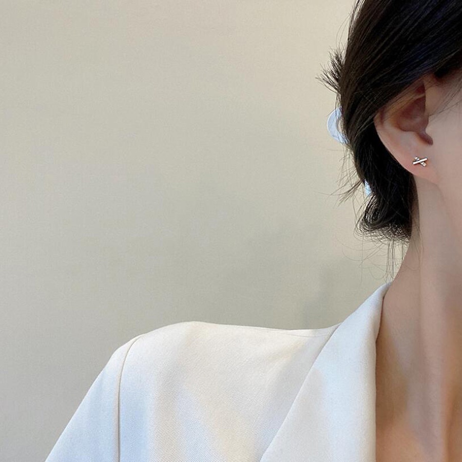 Bông Tai Tròn Bằng Thép Titan Đính Đá Zircon 13 Phong Cách Thời Trang Thanh Lịch Cho Nữ