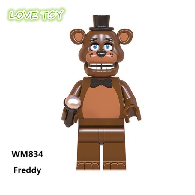 Nkodok FNAF series lego compatible Fazbear,Bonnie,Chica,Foxy,Freddy minifigures for kids lego toys