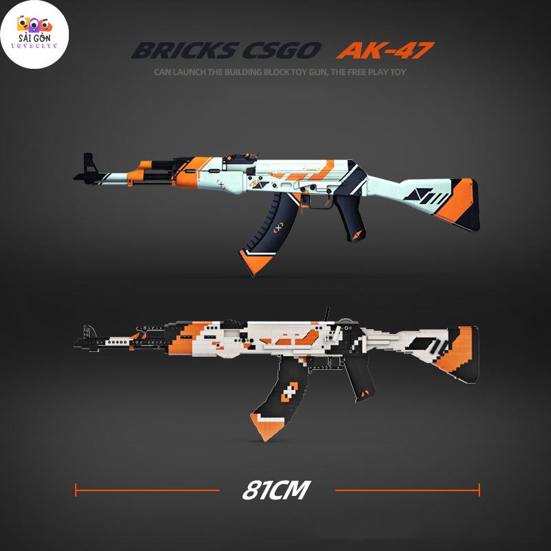 Đồ Chơi Lắp Ráp Mô Hình CSGO Súng AK47 Asiimov Phóng Thun 1200+ PCS - Bản Thiết Kế Tiêu Chuẩn Của Kevin183