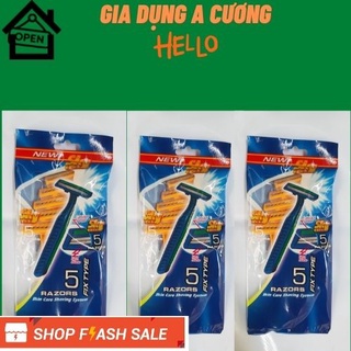 Combo 5 dao cạo râu 2 lưỡi sắc bén