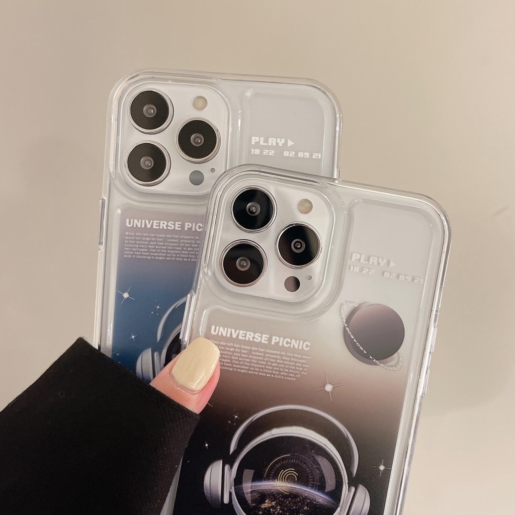 Ốp Điện Thoại Acrylic Hình Phi Hành Gia Cho iphone 13 Pro Max i13 13pro 11 Pro Max i11 X XR Xs Max 7plus 8plus 12Pro 12 Pro Max