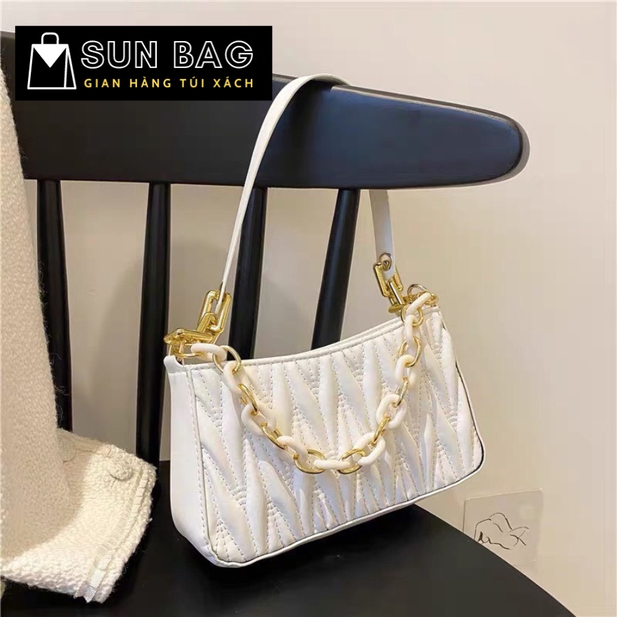 Túi xách nữ đeo chéo, đeo hông, ngực túi đi chơi, đi học, da cao cấp size 22cm SB039