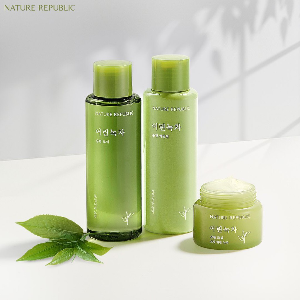 Nước cân bằng da Trà Xanh NATURE REPUBLIC Mild Green Tea Toner 155ml