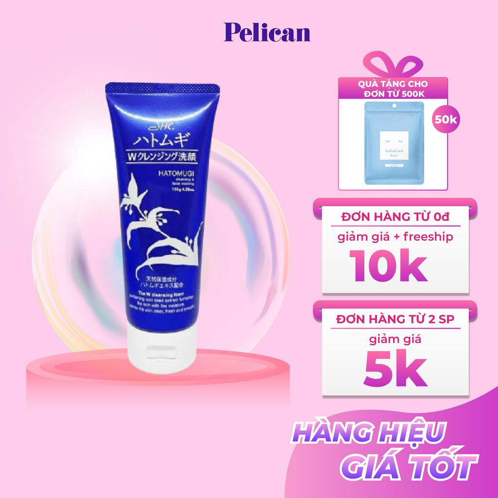 Sữa rửa mặt Hatomugi Shc tạo bọt sạch da thông thoáng lỗ chân lông 130g Nhật Bản