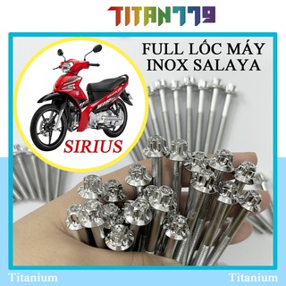 Full bộ ốc lốc máy xe sirius sirius fi 16 ốc sirius xăng cơ 19 ốc inox salaya salaza sala