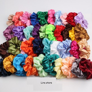 Chun buộc tóc scrunchies vải satin