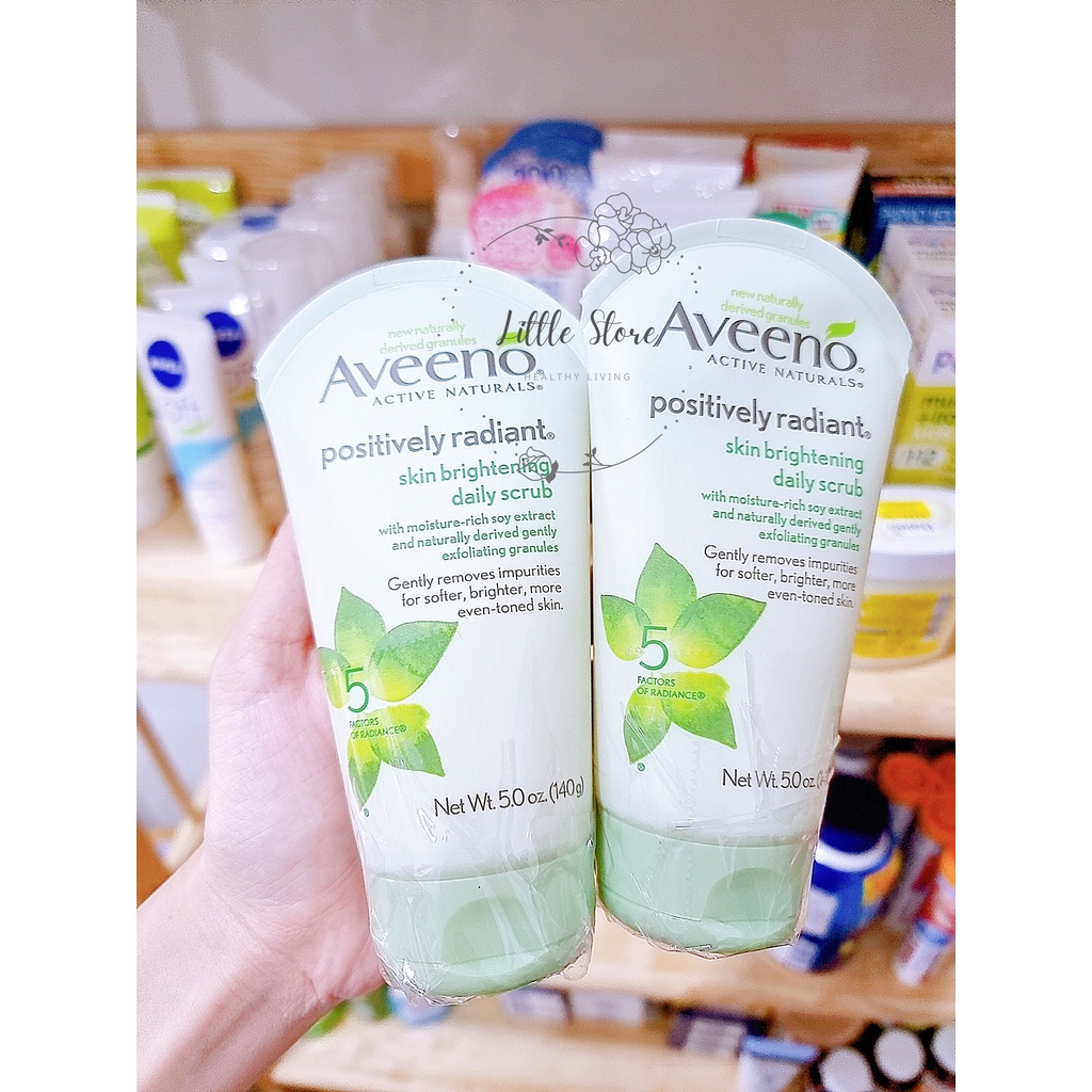 🌿🌿🌿 Tẩy tế bào chết cho mặt Aveeno Active Naturals® Positively Radiant® Skin Brightening Daily Scrub – 140g