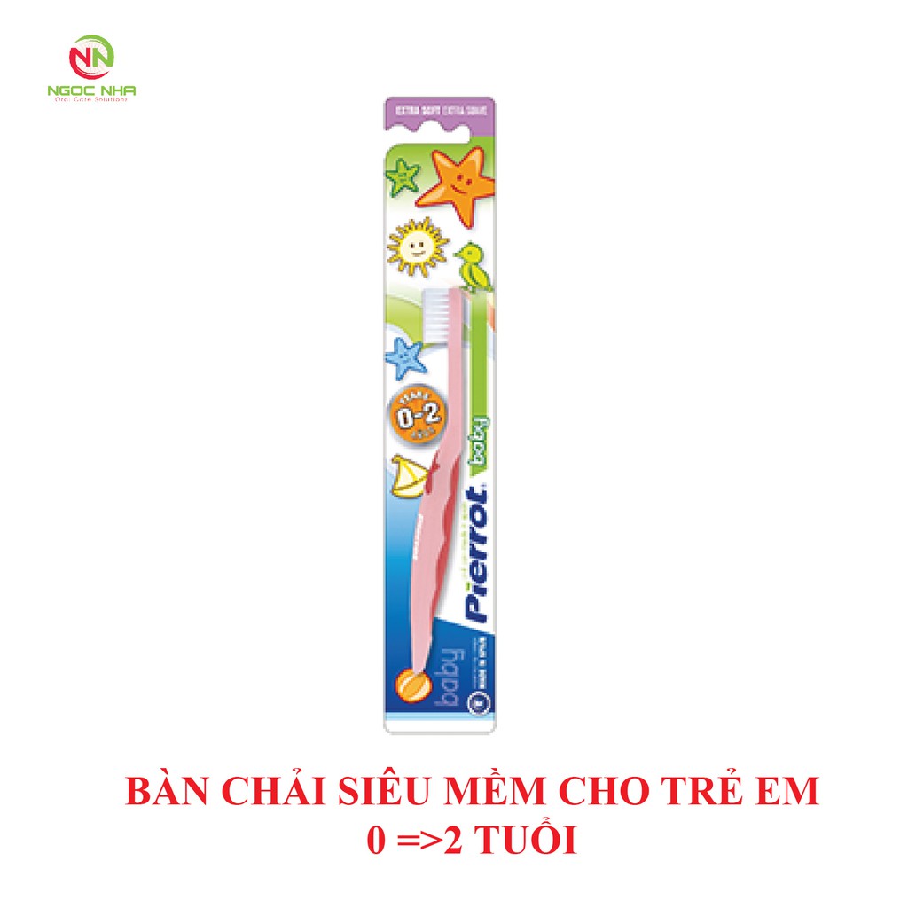 [Màu hồng] Bàn chải đánh răng trẻ em từ 0-2 tuổi PIERROT BABY/ Tây Ban Nha