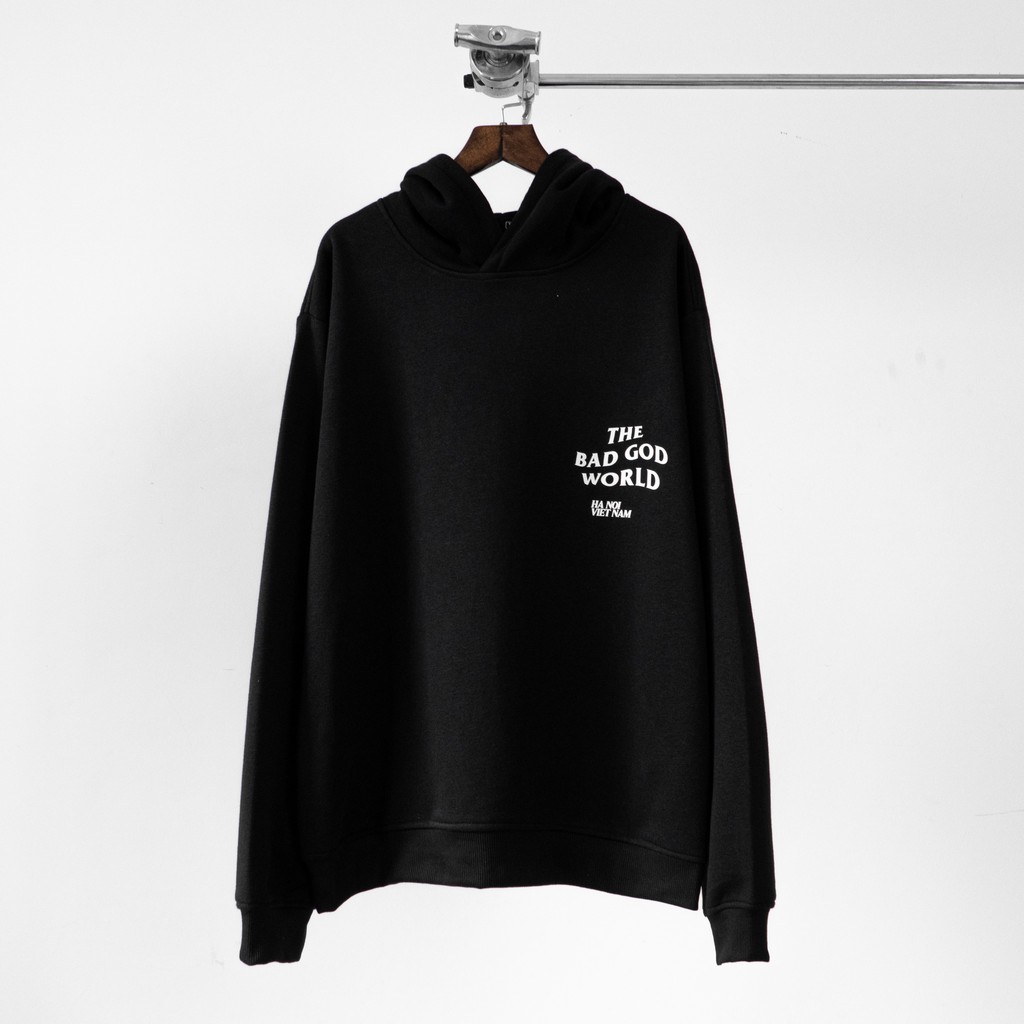 Áo hoodie nỉ có mũ The Bad God World