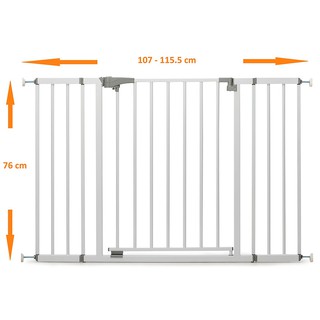 Combo thanh chặn cửa/ cầu thang và thanh nối không khoan tường có kích thước từ 73 - 115.5cm