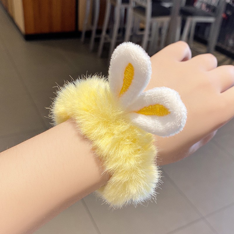 Dây buộc tóc scrunchie hình tai thỏ cute dễ thương nhiều sắc màu