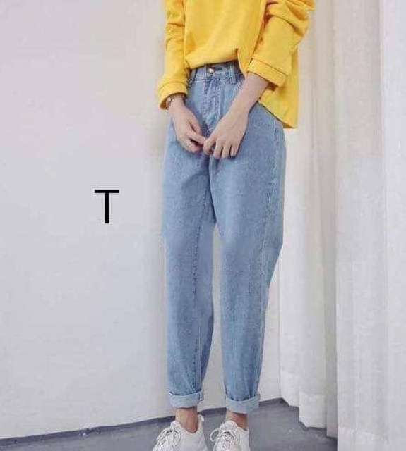 Quần bagy jeans trơn TT12