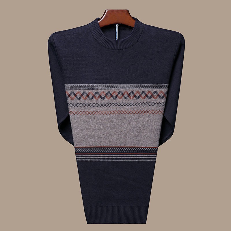 Áo Sweater Cổ Tròn Thời Trang Thu Đông Cho Đàn Ông Trung Niên