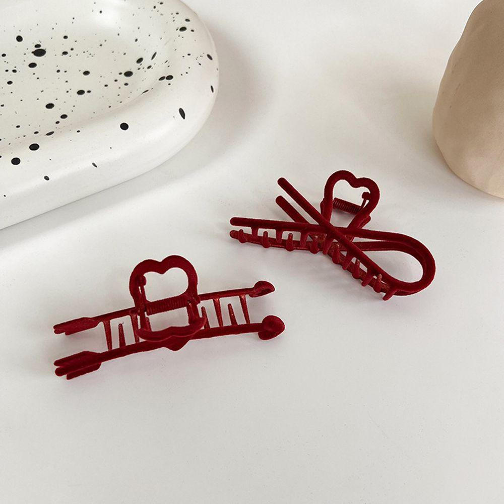 Kẹp Tóc Càng Cua Bằng Hợp Kim Màu Trơn Thời Trang Phong Cách Hàn Quốc WMES15H