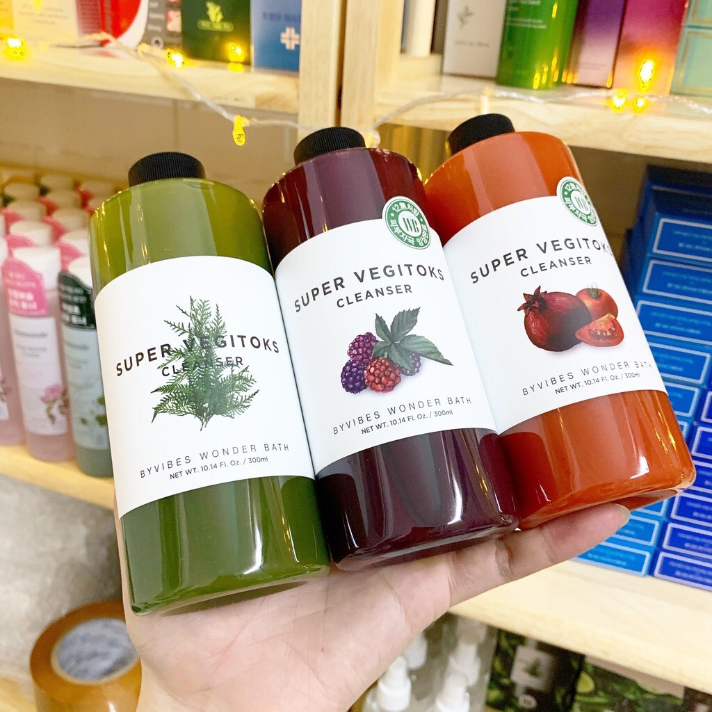 Sữa Rửa Mặt Rau Củ Super Vegitoks Xanh 300ml