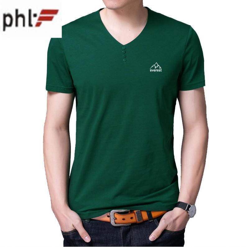 Áo Thun Nam Ngắn Tay Cổ Tim Body PHLfashion BN06- Xanh ✅