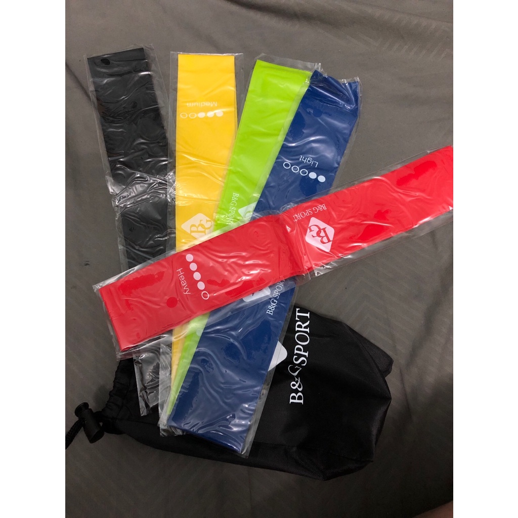 Professionall.gym19 - Bộ 5 Dây đàn hồi kháng lực cao cấp tập Gym Yoga