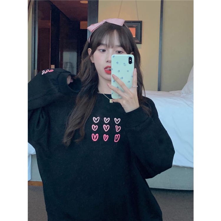 Áo sweater nữ đáng yêu phong cách hàn quốc, áo nỉ nữ dễ thương chất đẹp - AN05