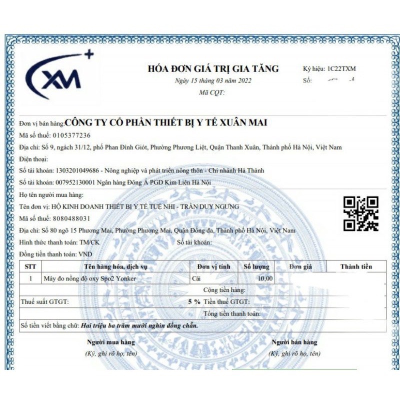 Máy đo nồng độ oxy spo2 Yonker