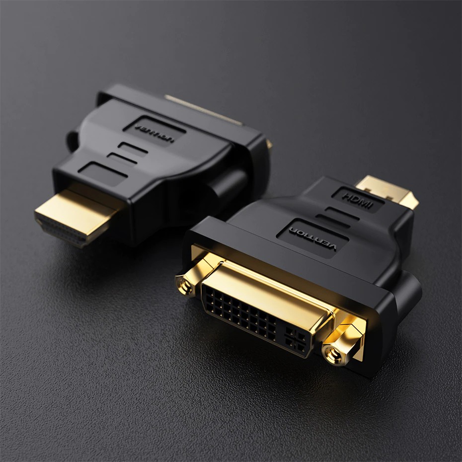 [HDMI to DVI 24+5] Đầu chuyển HDMI sang DVI Vention ECCB0