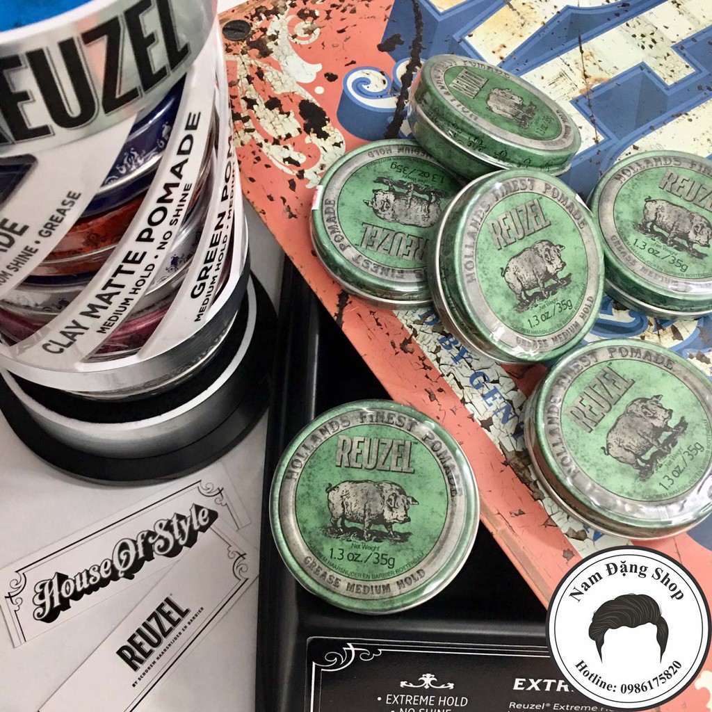 Sáp vuốt tóc Reuzel Green Pomade