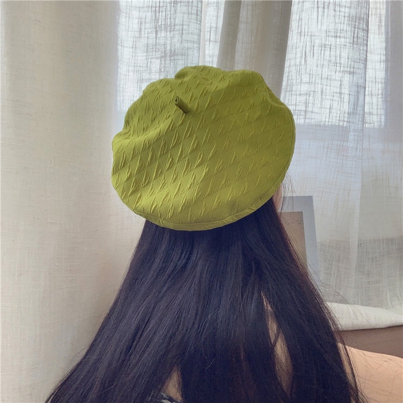 Mũ Beret Mỏng Thoáng Khí In Họa Tiết Phong Cách Nhật Bản Thời Trang Mùa Hè Cho Nữ