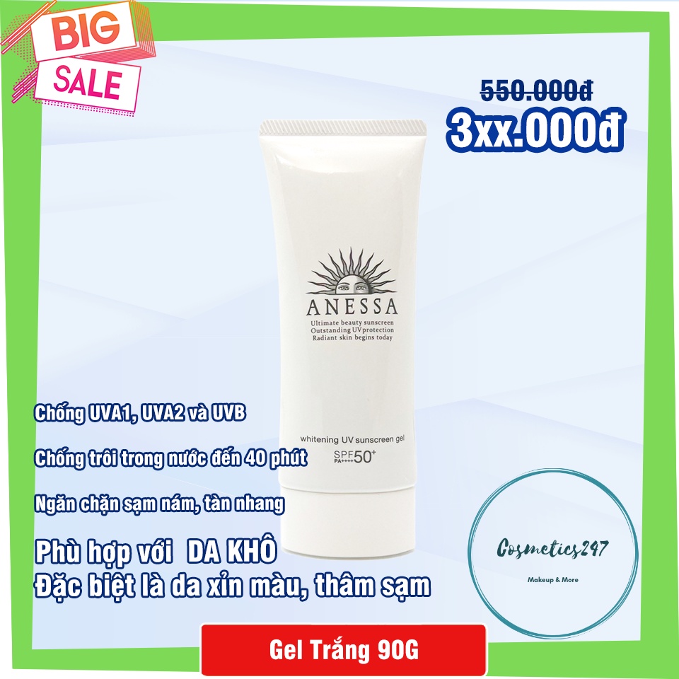 Kem chống nắng Anessa Perfect UV Sunscreen Skincare Milk SPF 50+ PA++