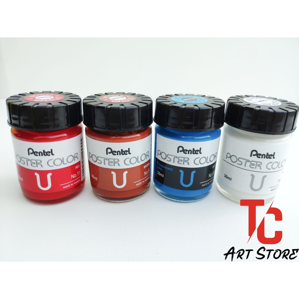 Màu Poster Color Pentel Bán Lẻ Hũ 30ml – Hàng Chính Hãng