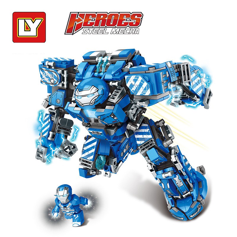 Đồ chơi lắp ráp Hulkbuster MK36 - LY67019 Xếp hình Siêu anh hùng marvel người máy Ironman - Xếp hình thông minh