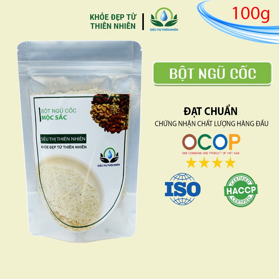 Bột ngũ cốc giảm cân, lợi sữa Mộc Sắc 100g tốt cho bà bầu, mẹ sau sinh, người ăn kiêng, tiểu đường