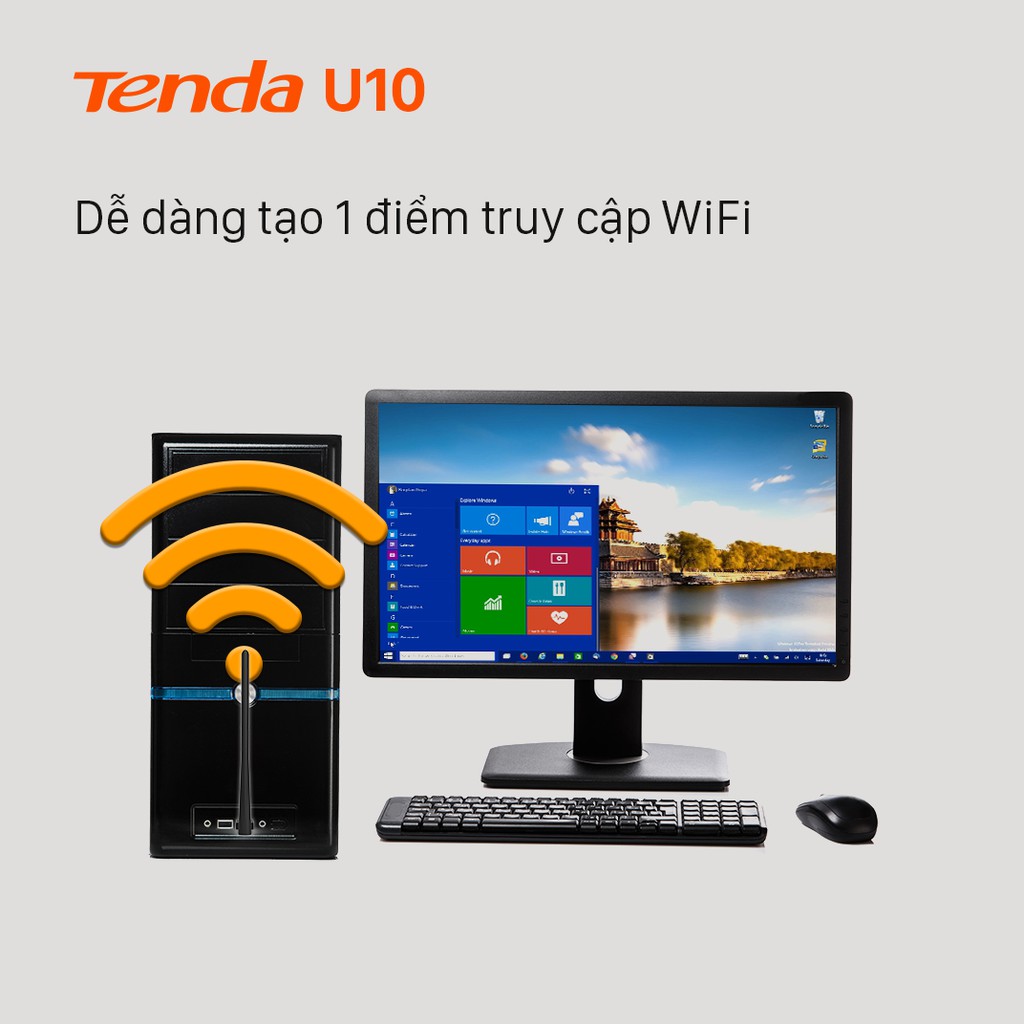 [Mã ELBAU5 giảm 5% tối đa 500K] Tenda USB kết nối Wifi U10 chuẩn AC tốc độ 650Mbps - Hãng phân phối chính thức | BigBuy360 - bigbuy360.vn