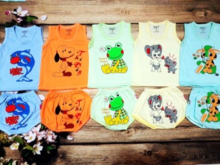 Bộ coton cho bé trai bé gái (hình ngẫu nhiên)